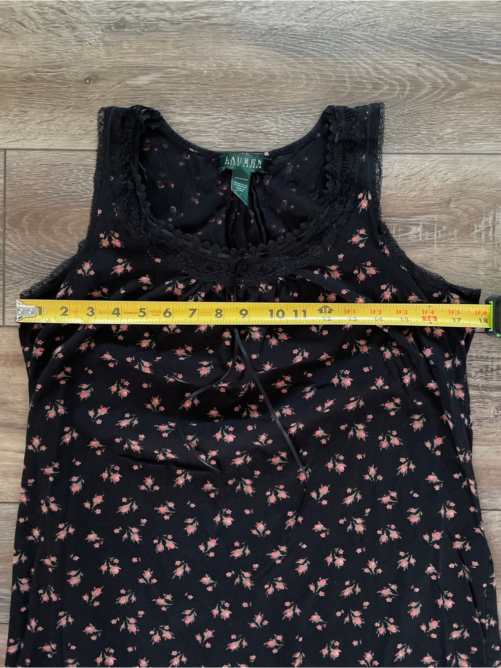 Lauren Ralph Lauren Ditsy Floral Mini Dress with Lace Detail - Picture 9 of 9
